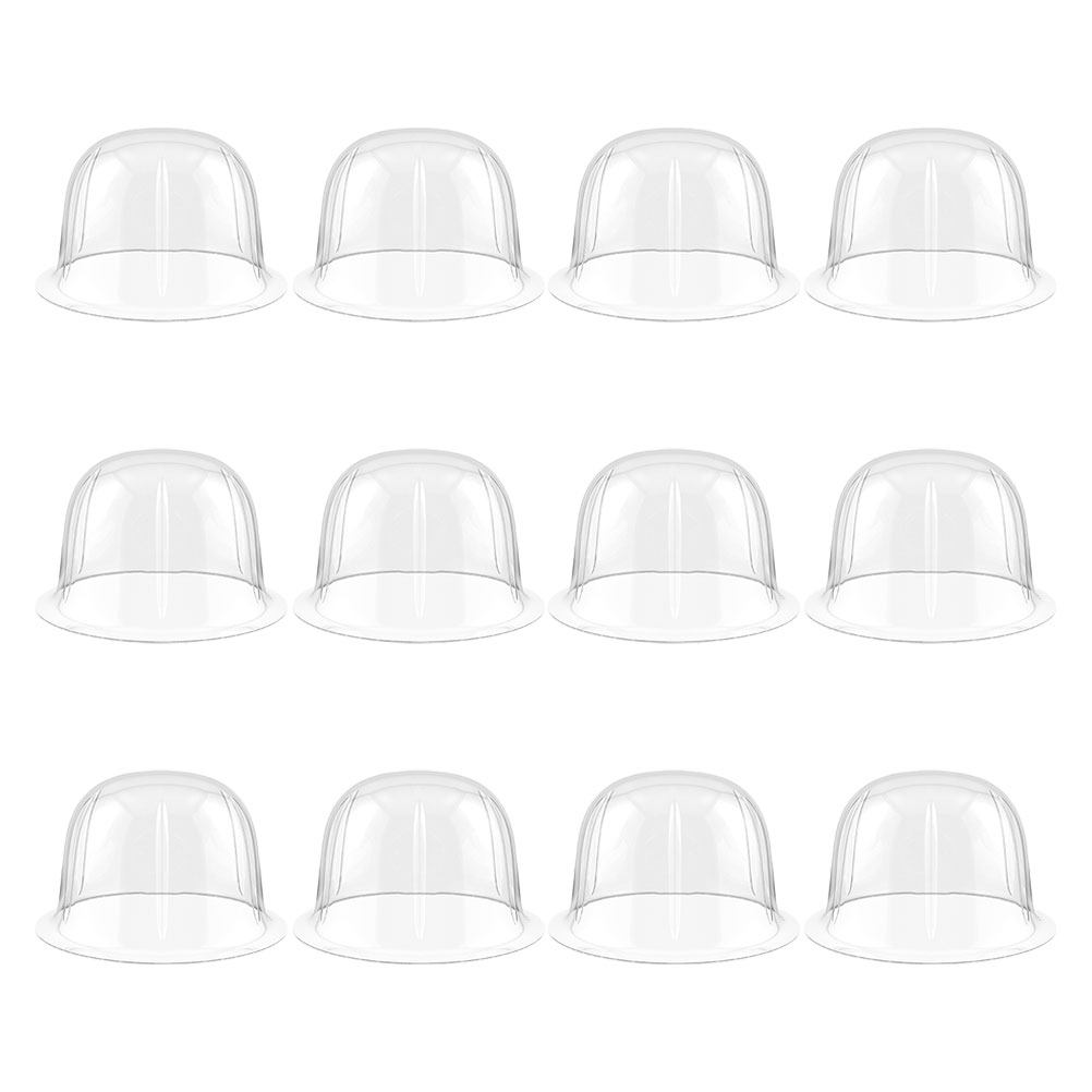 Plastic Dome Clear - Lot de 12 supports intérieurs transparents