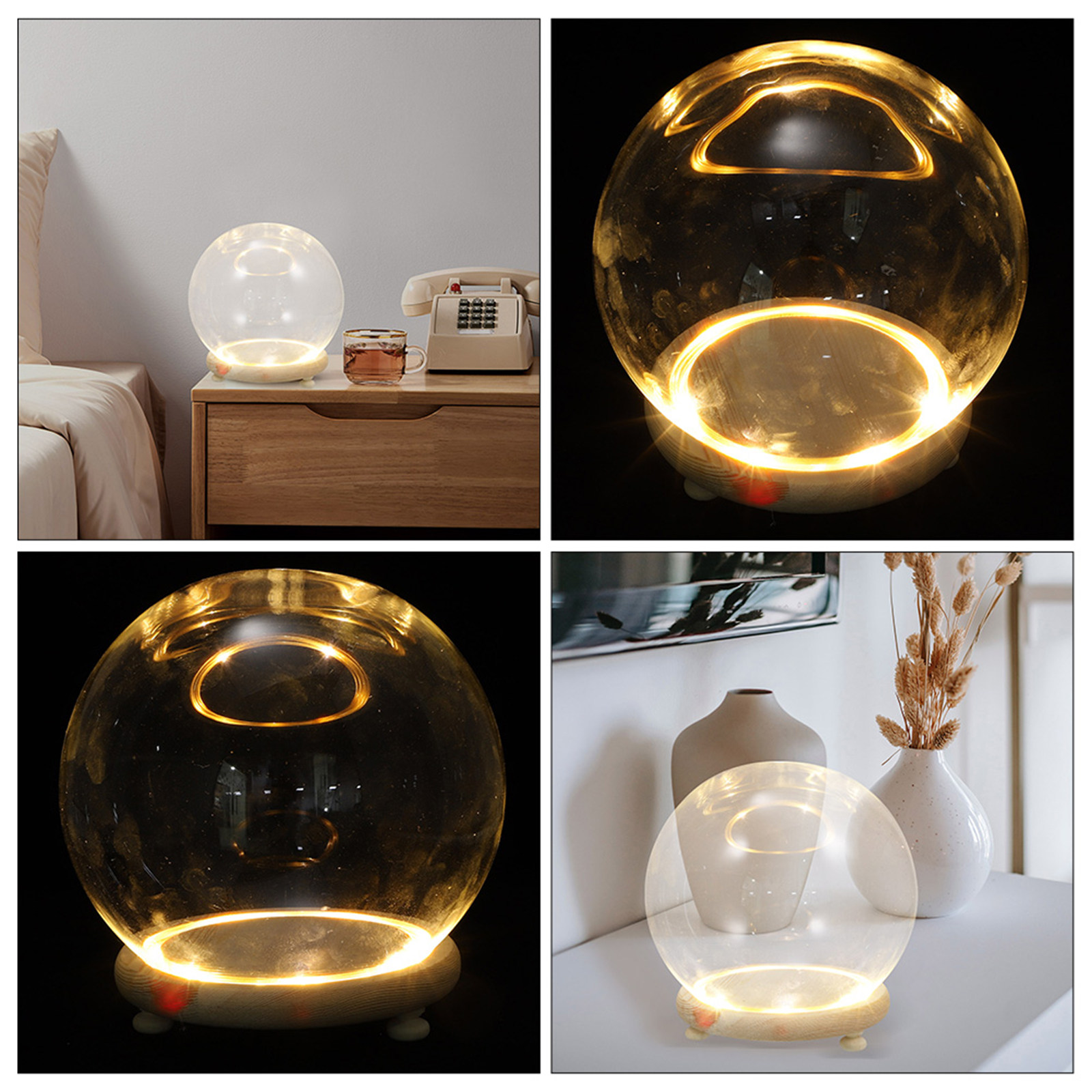 Plastic Dome Clear - Cloche en verre avec base en